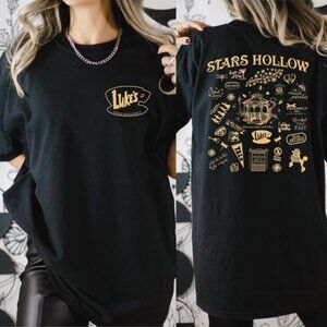 Stars Hollow Shirt , Back and Front Stars Hollow Adult Shirt, Lukes Diner Tee